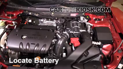 2012 Mitsubishi Lancer SE 2.4L 4 Cyl. Battery Replace